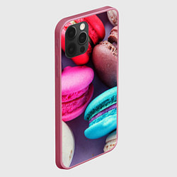 Чехол для iPhone 12 Pro Colorful Macaroons, цвет: 3D-малиновый — фото 2