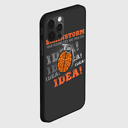 Чехол для iPhone 12 Pro Мозговой Штурм Brainstorm, цвет: 3D-черный — фото 2