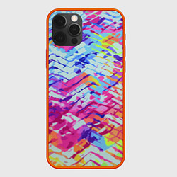 Чехол для iPhone 12 Pro Color vanguard pattern, цвет: 3D-красный