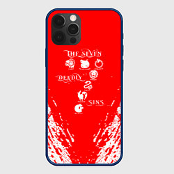 Чехол для iPhone 12 Pro 7 СМЕРТНЫХ ГРЕХОВ МЕЛОДИАС СИМВОЛ ДРАКОН, цвет: 3D-тёмно-синий