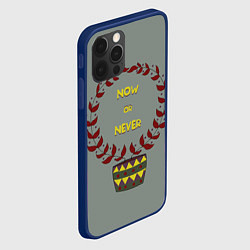 Чехол для iPhone 12 Pro Цветочный горшок now or never, цвет: 3D-тёмно-синий — фото 2