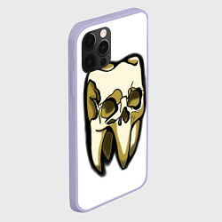 Чехол для iPhone 12 Pro Зуб череп, цвет: 3D-светло-сиреневый — фото 2
