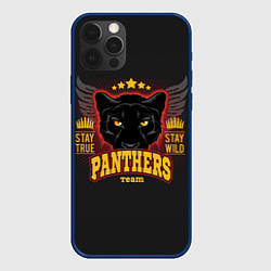 Чехол для iPhone 12 Pro ПАНТЕРА PANTHERS, цвет: 3D-тёмно-синий