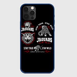 Чехол для iPhone 12 Pro ЯГУАР JAGUARS, цвет: 3D-тёмно-синий