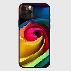 Чехол для iPhone 12 Pro Роза fashion 2022, цвет: 3D-черный