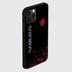 Чехол для iPhone 12 Pro Cyberpunk 2077 samurai Паттерн, цвет: 3D-черный — фото 2