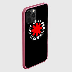 Чехол для iPhone 12 Pro Red Hot Chili Peppers Rough Logo, цвет: 3D-малиновый — фото 2