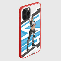 Чехол для iPhone 12 Pro Cyberpunk Girl, цвет: 3D-красный — фото 2