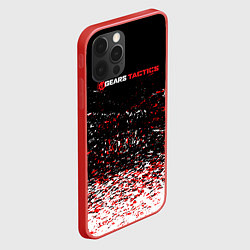 Чехол для iPhone 12 Pro Gears tactics белые красные брызги, цвет: 3D-красный — фото 2