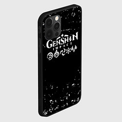 Чехол для iPhone 12 Pro Genshin Impact PYRO ELECTORO DENDRO HYDRO CRYO ANE, цвет: 3D-черный — фото 2