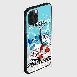 Чехол для iPhone 12 Pro Cuphead 2 чашечки, цвет: 3D-черный — фото 2