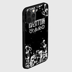 Чехол для iPhone 12 Pro LED ZEPPELIN texture вода, цвет: 3D-черный — фото 2