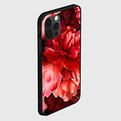 Чехол для iPhone 12 Pro Цветы Красные Пионы, цвет: 3D-черный — фото 2