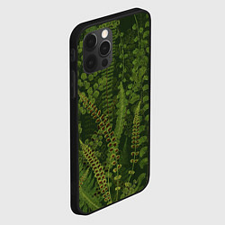 Чехол для iPhone 12 Pro Цветы Зеленые Папоротники, цвет: 3D-черный — фото 2