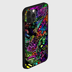 Чехол для iPhone 12 Pro Абстрактный узор Vanguard Fashion Неон, цвет: 3D-черный — фото 2