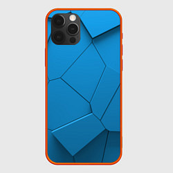 Чехол для iPhone 12 Pro 3д геометрия, цвет: 3D-красный