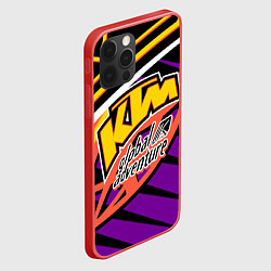 Чехол для iPhone 12 Pro KTM VINTAGE 90S, цвет: 3D-красный — фото 2