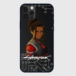 Чехол для iPhone 12 Pro Панам арт Cyberpunk 2077, цвет: 3D-черный