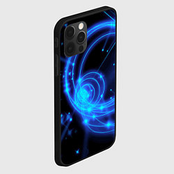 Чехол для iPhone 12 Pro Неоновый космос Neon space, цвет: 3D-черный — фото 2