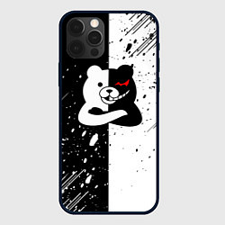 Чехол для iPhone 12 Pro Monokuma брызги, цвет: 3D-черный