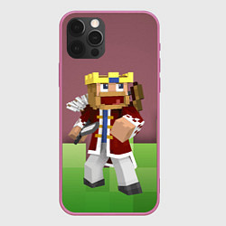 Чехол для iPhone 12 Pro Minecraft Hero Video game, цвет: 3D-малиновый