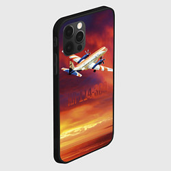 Чехол для iPhone 12 Pro Самолет Ил 114-300, цвет: 3D-черный — фото 2