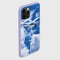Чехол для iPhone 12 Pro Гражданский самолет Ан-2, цвет: 3D-светло-сиреневый — фото 2