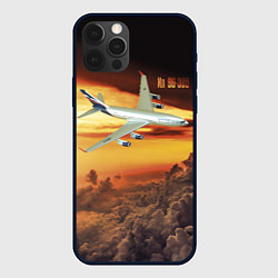 Чехол для iPhone 12 Pro Гражданский самолет Ил 96-300, цвет: 3D-черный