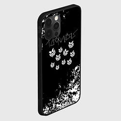 Чехол для iPhone 12 Pro Пирокинезис - Pyrokinesis Белые брызги, цвет: 3D-черный — фото 2