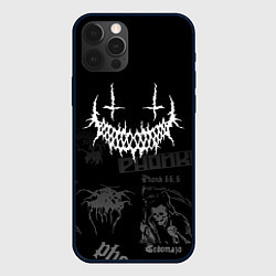 Чехол для iPhone 12 Pro Злая улыбка демона ФОНК паттерн, цвет: 3D-черный