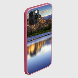 Чехол для iPhone 12 Pro Горы mountains, цвет: 3D-малиновый — фото 2