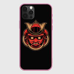 Чехол для iPhone 12 Pro Чиби Демон Самурай, цвет: 3D-малиновый