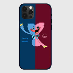 Чехол для iPhone 12 Pro POPPY PLAYTIME HAGGY WAGGY AND KISSY MISSY, цвет: 3D-черный