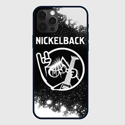 Чехол для iPhone 12 Pro Nickelback КОТ Брызги, цвет: 3D-черный