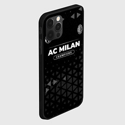 Чехол для iPhone 12 Pro AC Milan Форма Champions, цвет: 3D-черный — фото 2