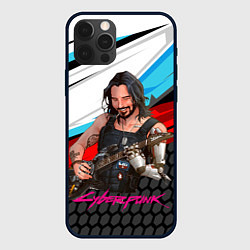 Чехол для iPhone 12 Pro Cyberpunk2077 Johnny с гитарой, цвет: 3D-черный