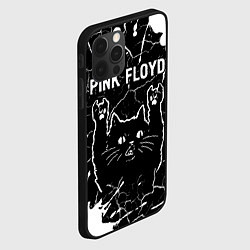Чехол для iPhone 12 Pro Pink Floyd Rock Cat, цвет: 3D-черный — фото 2