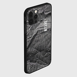 Чехол для iPhone 12 Pro Мятая сетчатая ткань Crumpled Mesh Fabric, цвет: 3D-черный — фото 2