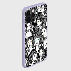 Чехол для iPhone 12 Pro 26 девушек, цвет: 3D-светло-сиреневый — фото 2