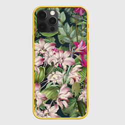 Чехол для iPhone 12 Pro Цветы Лилия Тигровая, цвет: 3D-желтый