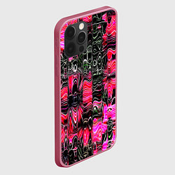 Чехол для iPhone 12 Pro РАЗНОЦВЕТНАЯ ВОЛНА, цвет: 3D-малиновый — фото 2
