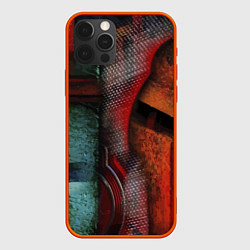 Чехол для iPhone 12 Pro Урбанистический паттерн Urban pattern, цвет: 3D-красный