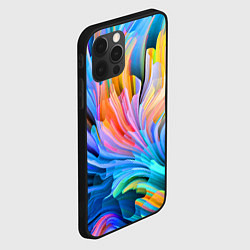 Чехол для iPhone 12 Pro Красочный абстрактный паттерн Лето Colorful Abstra, цвет: 3D-черный — фото 2