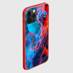 Чехол для iPhone 12 Pro Красный и синий абстрактный дым, цвет: 3D-красный — фото 2