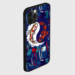 Чехол для iPhone 12 Pro Рыбки Инь и ян, цвет: 3D-черный — фото 2