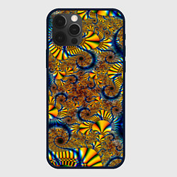 Чехол для iPhone 12 Pro FRACTAL COLOR PATTERN, цвет: 3D-черный