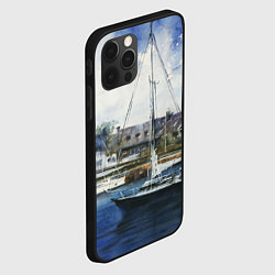 Чехол для iPhone 12 Pro Во французской гавани, цвет: 3D-черный — фото 2