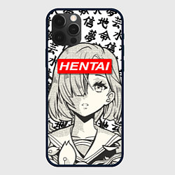 Чехол для iPhone 12 Pro HENTAI SCHOOL GIRL ХЕНТАЙ ШКОЛЬНИЦА, цвет: 3D-черный