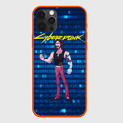 Чехол для iPhone 12 Pro Johnny Cyberpunk Джонни, цвет: 3D-красный