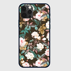 Чехол для iPhone 12 Pro Цветы Розы Садовые, цвет: 3D-черный